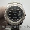Rolex Day-Date 218349 Orologio automatico da uomo di 41 mm, nero con diamanti