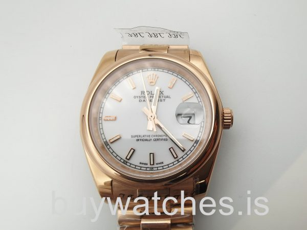 Rolex Datejust 4467 Orologio automatico unisex da 36 mm in oro rosa 18 carati