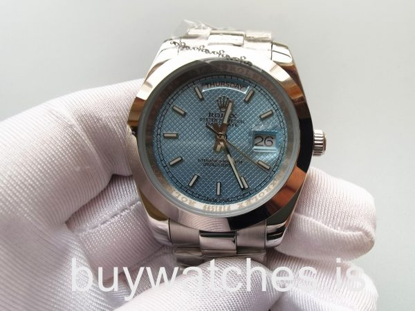 Rolex Day-Date 228206 Orologio da uomo in acciaio automatico blu da 40 mm