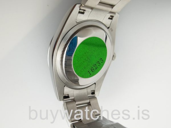 Rolex Datejust 16200 Orologio automatico in acciaio argentato da 36 mm