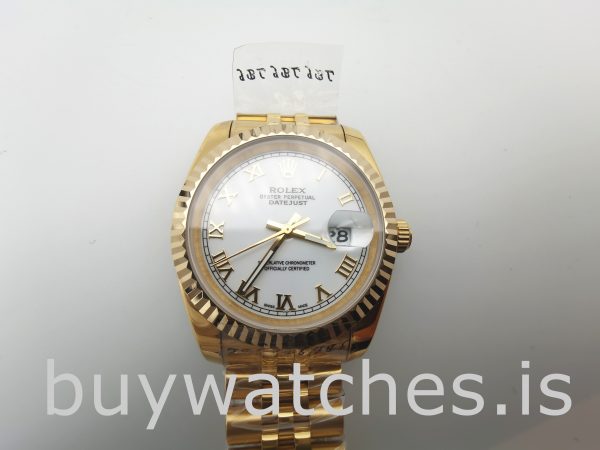 Rolex Datejust 126333 Orologio automatico da uomo in acciaio bianco da 41 mm
