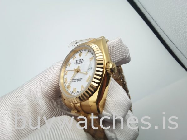 Rolex Datejust 126333 Orologio automatico da uomo in acciaio bianco da 41 mm