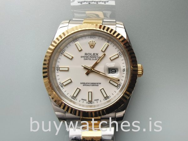 Rolex Datejust Oyster White Stk Asian 2813 Orologio automatico da uomo bianco