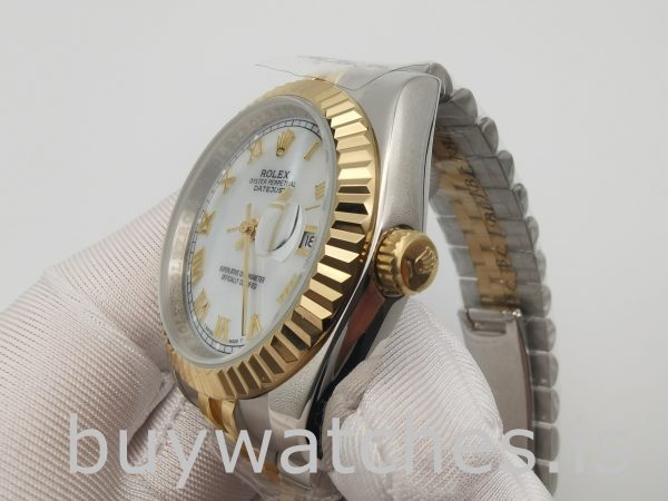 Rolex Datejust 116233 Orologio automatico da donna in acciaio bianco da 36 mm