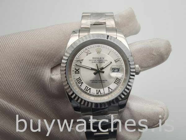 Rolex Datejust 4770 Orologio da uomo bianco da 41 mm con numeri romani