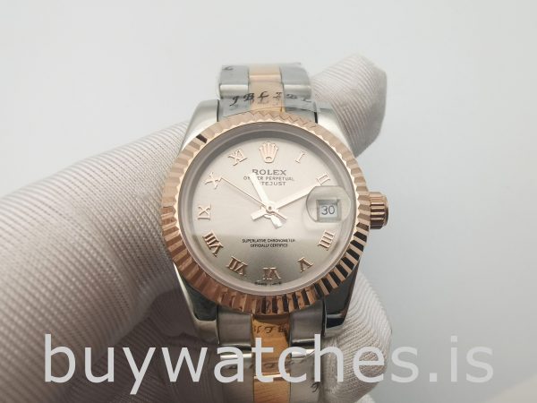 Rolex Datejust 179171 Orologio automatico Lady Grey da 26 mm in acciaio oro rosa