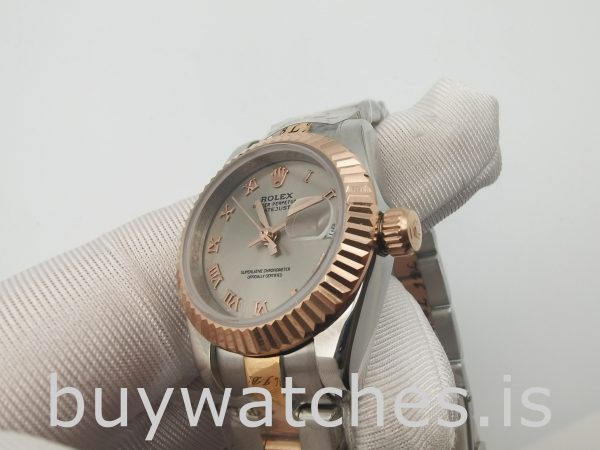 Rolex Datejust 179171 Orologio automatico Lady Grey da 26 mm in acciaio oro rosa