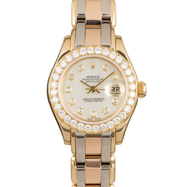 Rolex Datejust 80299 Orologio da donna con quadrante bianco da 29 mm in oro